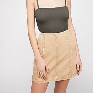 We The Free Tan Corduroy Mini Skirt Size 12